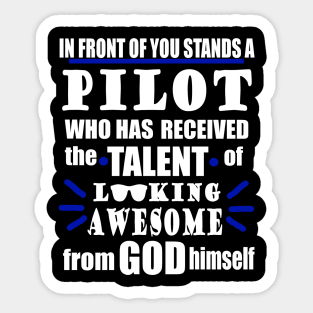 Pilot Flying Model Gift Father's Day Sticker